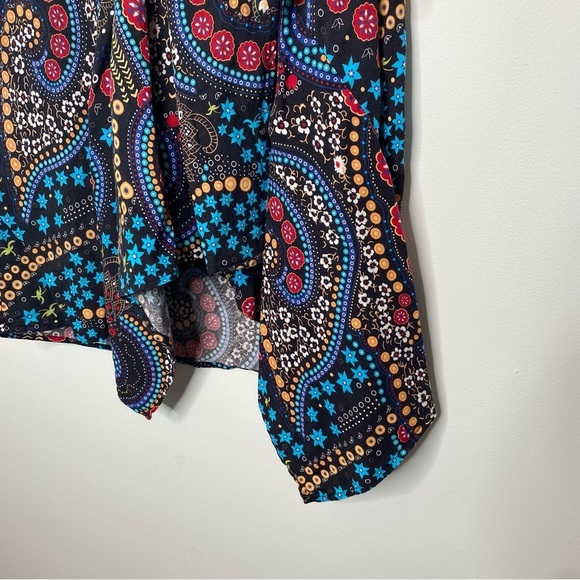 Context Exclusively at Lord & Taylor Floral Paisley Faux Wrap Linen Blend Skirt - Picture 4 of 16